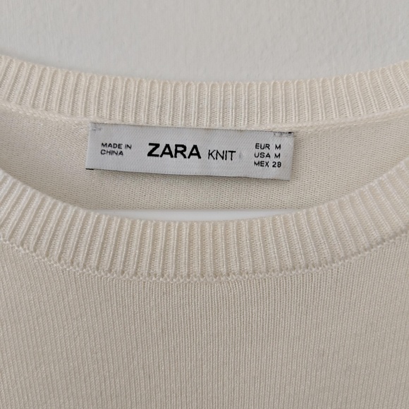 Zara Sweaters Zara Ruffle Cuff Cream Sweater Poshmark